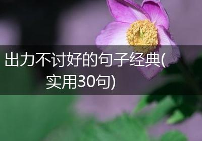 出力不讨好的句子经典(实用30句)