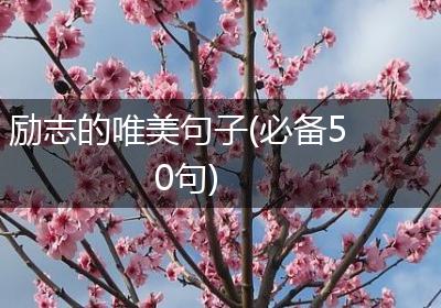 励志的唯美句子(必备50句)