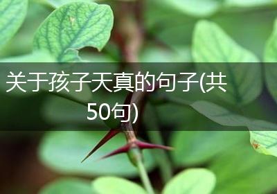 关于孩子天真的句子(共50句)