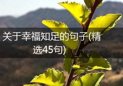 关于幸福知足的句子(精选45句)