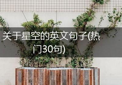 关于星空的英文句子(热门30句)