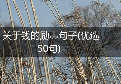 关于钱的励志句子(优选50句)