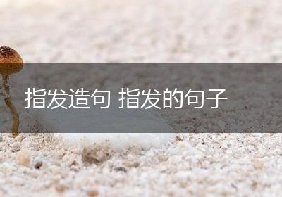 指发造句 指发的句子