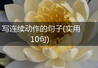 写连续动作的句子(实用10句)