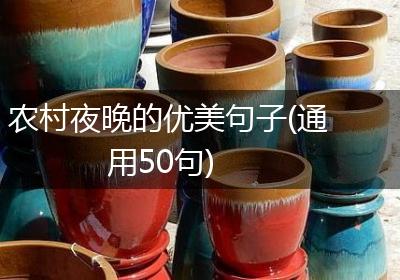 农村夜晚的优美句子(通用50句)