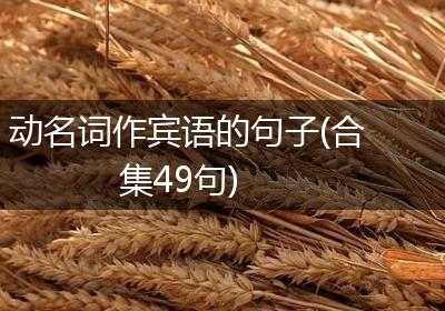 动名词作宾语的句子(合集49句)