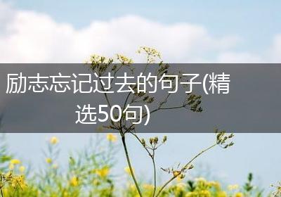 励志忘记过去的句子(精选50句)