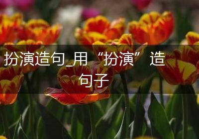 扮演造句_用“扮演”造句子