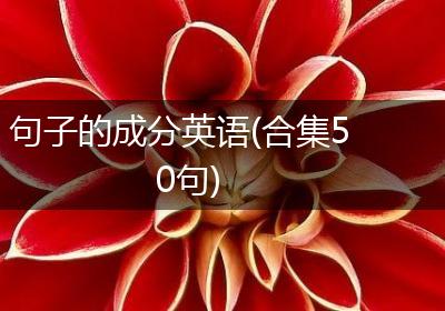 句子的成分英语(合集50句)