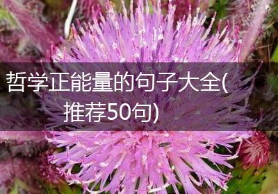 哲学正能量的句子大全(推荐50句)