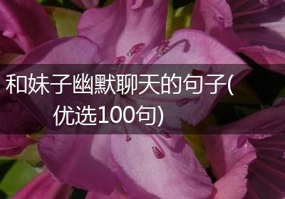 和妹子幽默聊天的句子(优选100句)