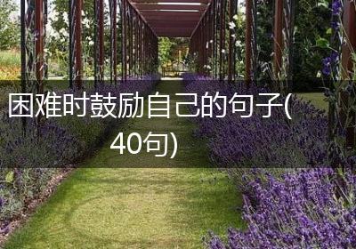 困难时鼓励自己的句子(40句)