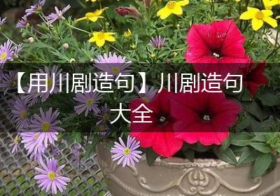 【用川剧造句】川剧造句大全