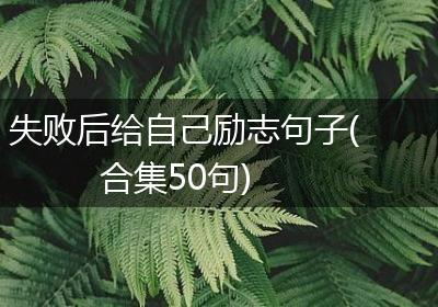失败后给自己励志句子(合集50句)