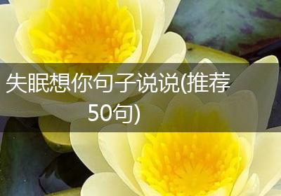 失眠想你句子说说(推荐50句)