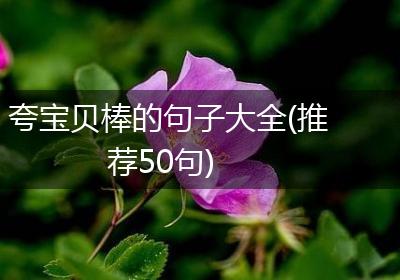 夸宝贝棒的句子大全(推荐50句)