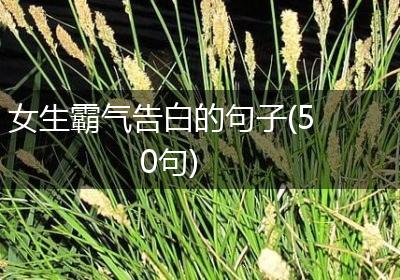 女生霸气告白的句子(50句)
