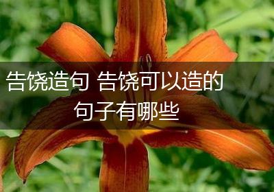 告饶造句 告饶可以造的句子有哪些