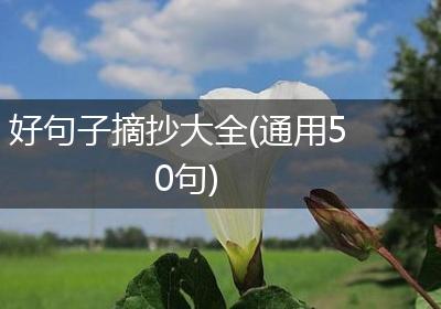 好句子摘抄大全(通用50句)