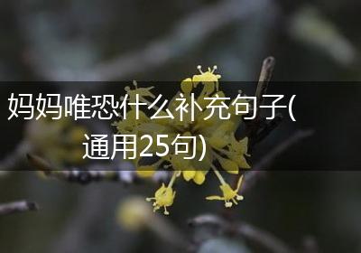 妈妈唯恐什么补充句子(通用25句)