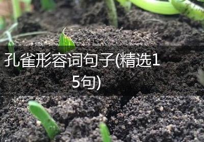 孔雀形容词句子(精选15句)