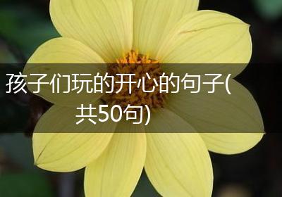 孩子们玩的开心的句子(共50句)