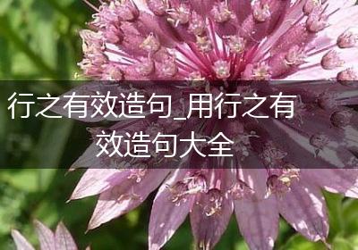 行之有效造句_用行之有效造句大全
