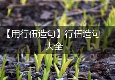 【用行伍造句】行伍造句大全