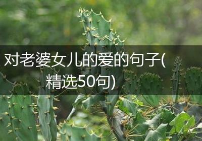 对老婆女儿的爱的句子(精选50句)