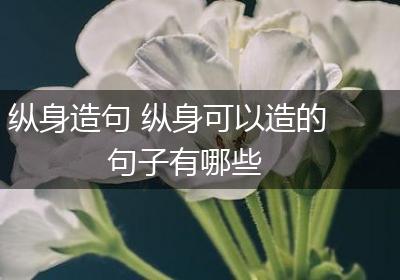 纵身造句 纵身可以造的句子有哪些