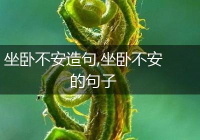 坐卧不安造句,坐卧不安的句子