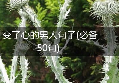 变了心的男人句子(必备50句)