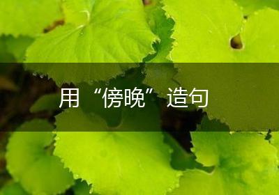 用“傍晚”造句