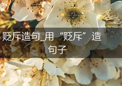 贬斥造句_用“贬斥”造句子