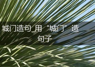 城门造句_用“城门”造句子