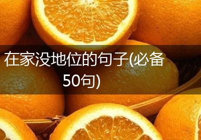 在家没地位的句子(必备50句)