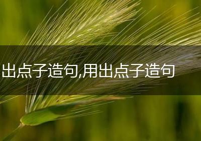 出点子造句,用出点子造句