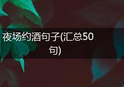 夜场约酒句子(汇总50句)