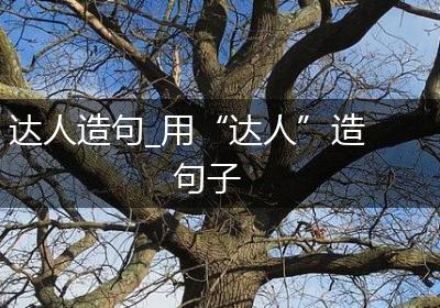 达人造句_用“达人”造句子