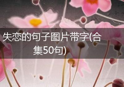 失恋的句子图片带字(合集50句)
