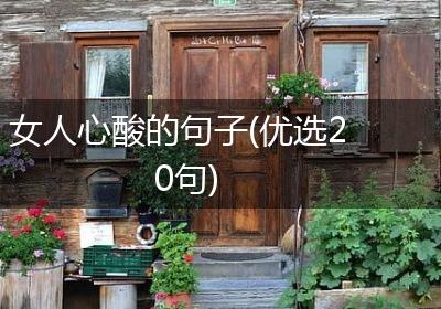 女人心酸的句子(优选20句)