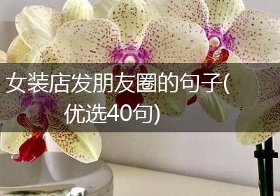 女装店发朋友圈的句子(优选40句)