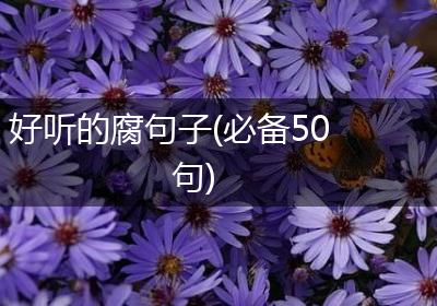 好听的腐句子(必备50句)