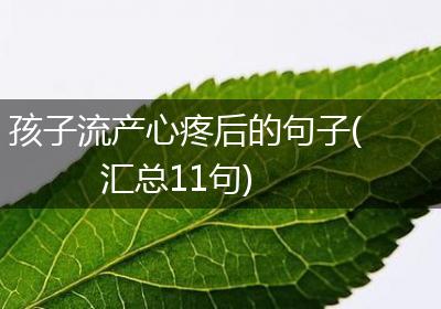 孩子流产心疼后的句子(汇总11句)