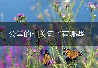 公堂的相关句子有哪些