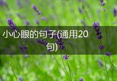 小心眼的句子(通用20句)