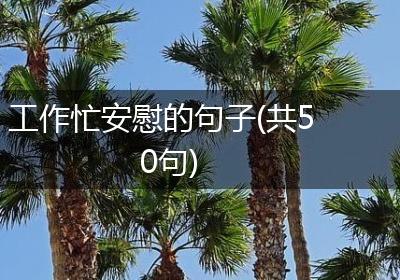 工作忙安慰的句子(共50句)