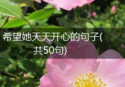 希望她天天开心的句子(共50句)