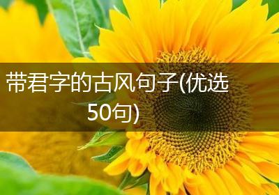 带君字的古风句子(优选50句)