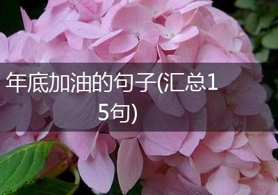年底加油的句子(汇总15句)